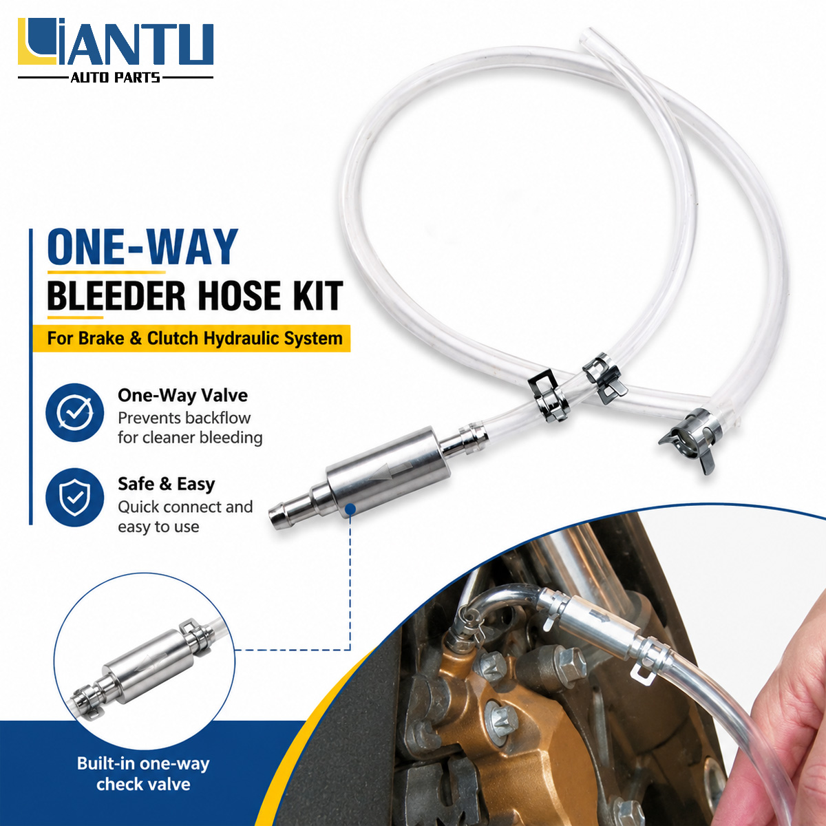 Brake Bleeder Kit - Wąż do odpowietrzania hamulców PINMOAP z