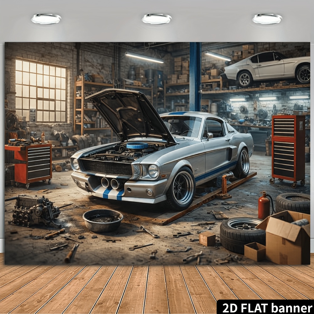 Tło z tkaniny: dwuwymiarowa, r – Auto Repair Shop Background recenzja i cena